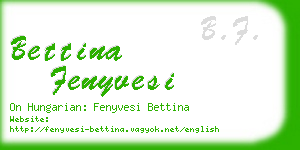 bettina fenyvesi business card